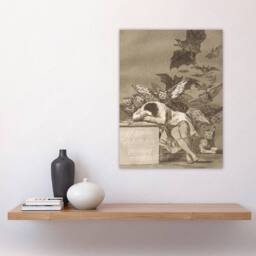 "Artery8 The Sleep of Reason Produces Monsters Goya Wall Art Poster Print in Grey - Size: W18"" x H24""" - thumbnail 4