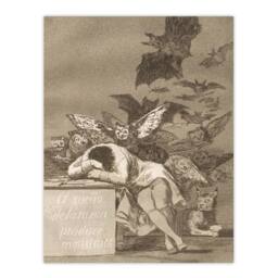 "Artery8 The Sleep of Reason Produces Monsters Goya Wall Art Poster Print in Grey - Size: W18"" x H24""" - thumbnail 1