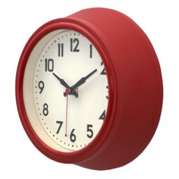 Orsina Metal White Face Wall Clock in Red - thumbnail 2