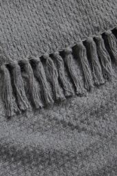 Drift Home 'Hayden' Textured Woven Throw in Grey - Size: 200 cm x 200 cm - thumbnail 3