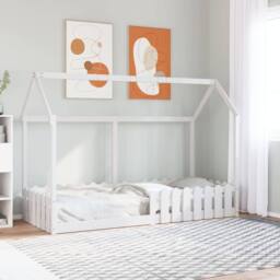 Berkfield Home Kids' House Bed Frame without Mattress White 80x200 cm - thumbnail 2
