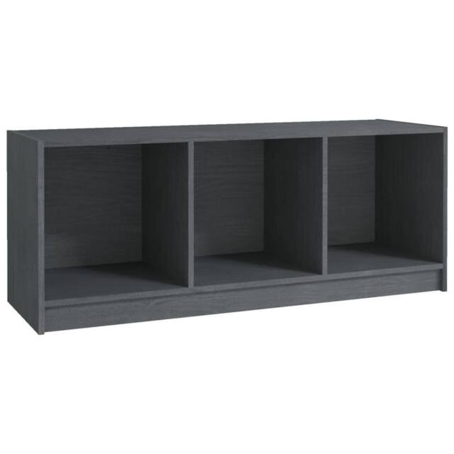 Berkfield Home TV Cabinet Grey 104x33x41 cm Solid Pinewood - Size: 104 x 33 x 41 cm - image 1