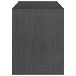 Berkfield Home TV Cabinet Grey 104x33x41 cm Solid Pinewood - Size: 104 x 33 x 41 cm - thumbnail 6