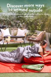 Slumberdown Unwind Outside Outdoor 2 in 1 Blanket Cushion in Light Green - Size: 45 cm x 45 cm - thumbnail 2
