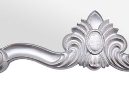 Orsina Antique Silver Wall Mirror, Hallway Mirror, Decorative Mirror With Symmetrical Floral Relief, Distressed Mirror - thumbnail 4