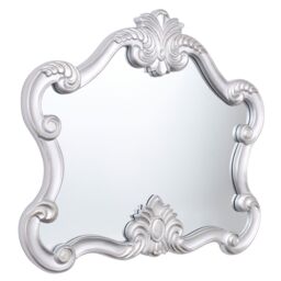 Orsina Antique Silver Wall Mirror, Hallway Mirror, Decorative Mirror With Symmetrical Floral Relief, Distressed Mirror - thumbnail 2