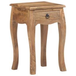 Berkfield Home Bed Cabinet 28x28x46 cm Solid Mango Wood in Brown - Size: 28 x 28 x 46 cm