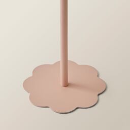 ValueLights Hattie Rechargeable Metal Scalloped Edge Portable Table Lamp in Pale Pink - thumbnail 5