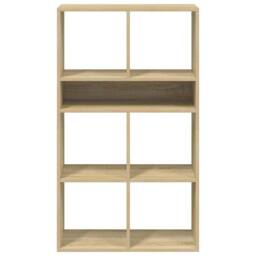 Berkfield Home Book Cabinet Sonoma Oak 66x31x112 cm Engineered Wood in Brown - Size: 66 x 31 x 112 cm - thumbnail 4