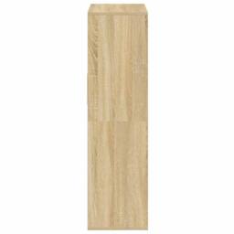Berkfield Home Book Cabinet Sonoma Oak 66x31x112 cm Engineered Wood in Brown - Size: 66 x 31 x 112 cm - thumbnail 5
