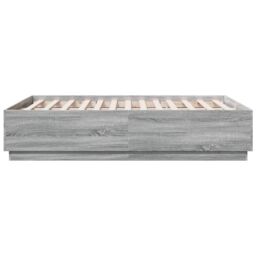 Berkfield Home Bed Frame without Mattress Grey Sonoma 120x190 cm Small Double - thumbnail 5
