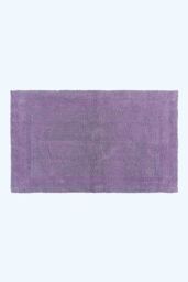 Homescapes Luxury Bath Mat Reversible 100% Cotton 1600GSM, 50 x 80cm, Extra Soft in Lilac - Size: 50 x 80 cm