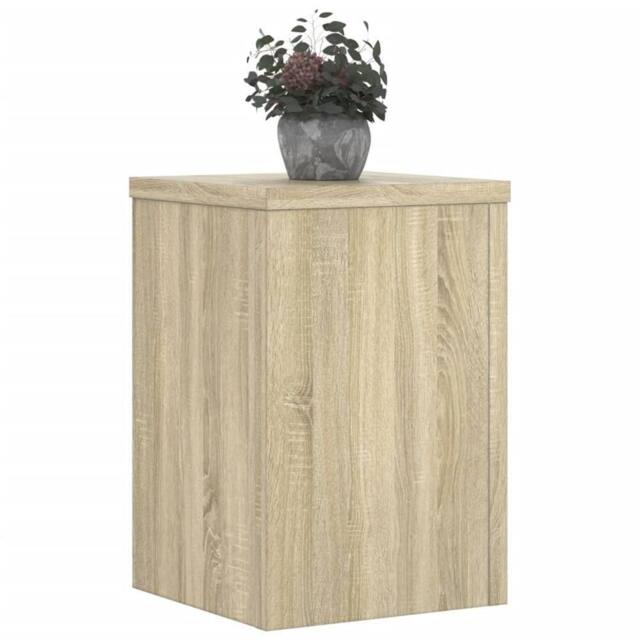 Berkfield Home Plant Stands 2 pcs Sonoma Oak 20x20x30 cm Engineered Wood in Light Oak - Size: 20 x 20 x 30 cm - image 1