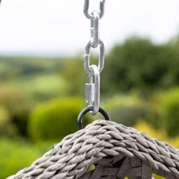 Artemis Home Bradshaw Swing Egg Pod Chair in Dark Grey - thumbnail 5