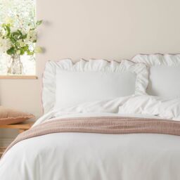 Wylder Blousey Ruffled 100% Cotton Pillowcase Pair in Pink - thumbnail 2