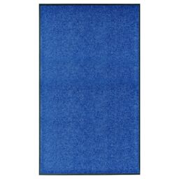 Berkfield Home Doormat Washable Blue 90x150 cm - thumbnail 1