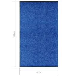 Berkfield Home Doormat Washable Blue 90x150 cm - thumbnail 6