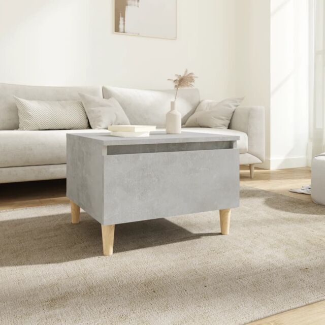 Berkfield Home Side Table Concrete Grey 50x46x35 cm Engineered Wood - Size: 50 x 46 x 35 cm - image 1