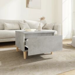 Berkfield Home Side Table Concrete Grey 50x46x35 cm Engineered Wood - Size: 50 x 46 x 35 cm - thumbnail 3