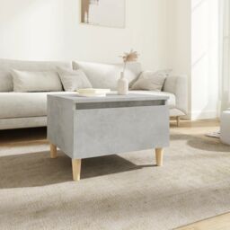 Berkfield Home Side Table Concrete Grey 50x46x35 cm Engineered Wood - Size: 50 x 46 x 35 cm - thumbnail 1