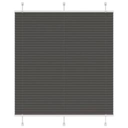 Berkfield Home Pleated Blind Black 120x150 cm Fabric Width 119.4 cm Polyester - thumbnail 2