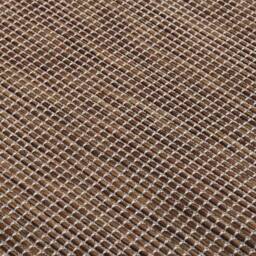Berkfield Home Outdoor Flatweave Rug 80x150 cm Brown - Size: 100 cm diameter - thumbnail 5