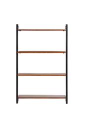 MH London Wall Shelf Solid Wood & Metal Shelf Bookshelves - Phantom in Walnut - thumbnail 5