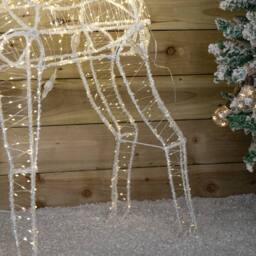 Samuel Alexander 1.24m Acrylic Christmas Deer Decoration. Red Bow & 880 White LEDs - thumbnail 7
