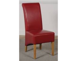Thats Furniture Richmond 140-220cm Oak Extending Dining Table + 4 Montana Leather Chairs in Red - thumbnail 6