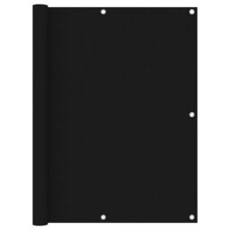 Berkfield Home Balcony Screen Black 120x600 cm Oxford Fabric - thumbnail 1