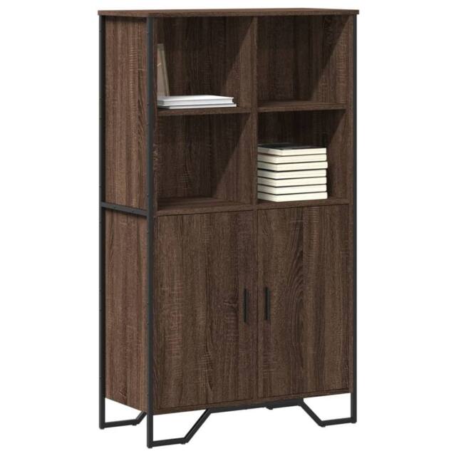 Berkfield Home Highboard Brown Oak 79.5x35.5x137.5 cm Engineered wood - image 1