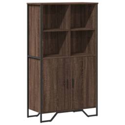Berkfield Home Highboard Brown Oak 79.5x35.5x137.5 cm Engineered wood - thumbnail 2