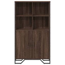 Berkfield Home Highboard Brown Oak 79.5x35.5x137.5 cm Engineered wood - thumbnail 4