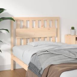Berkfield Home Beautiful Bed Headboard 105.5x4x100 cm Solid Wood Pine in Light Tan - thumbnail 2