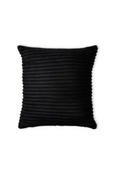 BHS Luxury Ribbon Velvet Cushion in Black - Size: 45 cm x 45 cm - thumbnail 2