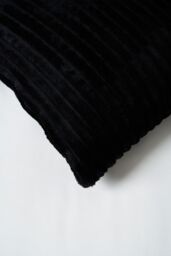 BHS Luxury Ribbon Velvet Cushion in Black - Size: 45 cm x 45 cm - thumbnail 3