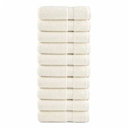 Berkfield Home Premium Bath Towels SOLUND 10 pcs 100x150 cm 600 gsm in Cream