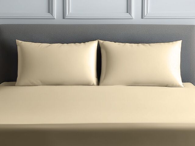 Snug City Luxury 200TC Housewife Pillowcase Pair Soft Feel in Cream - Size: Standard Pillow Case - image 1