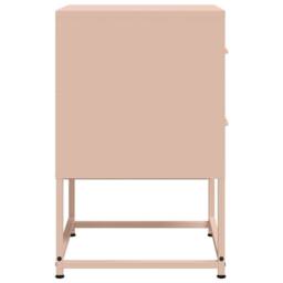 Berkfield Home Bedside Cabinet Pink 36x39x60.5 cm Steel - thumbnail 7