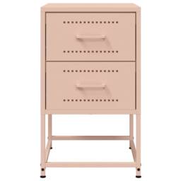 Berkfield Home Bedside Cabinet Pink 36x39x60.5 cm Steel - thumbnail 6
