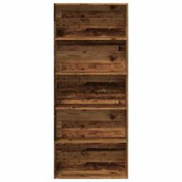 Berkfield Home Classic Book Cabinet Old Wood 80x30x189 cm Engineered Wood in Brown - Size: 80 x 30 x 189 cm - thumbnail 4