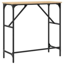 Berkfield Home Decorative Console Table Sonoma Oak 75x32x75 cm Engineered Wood in Brown - Size: 75 x 32 x 75 cm - thumbnail 6