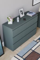 Home Discount Vida Designs Denver 6 Drawer Chest of Drawers Storage in Green - thumbnail 4