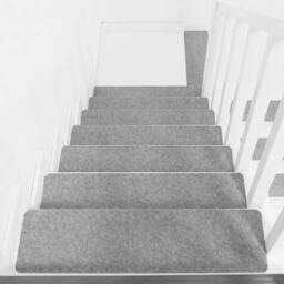 SPETLEK 14PCS Stairs Tread Anti Slip Carpet Mats Step in Grey - Size: 10000mm x 520mm - thumbnail 2