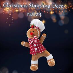 VFM e-Store Christmas Gingerbread Man Decoration 36cm x 25cm Red X 1 - Size: 36 cm x 25 cm - thumbnail 3