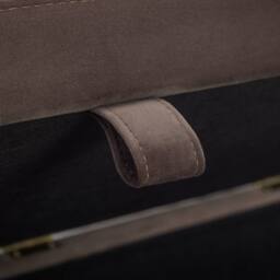 Cheshire Luxeva Blanket Box & Storage Bench in Truffle with Gold Detail in Taupe - thumbnail 5