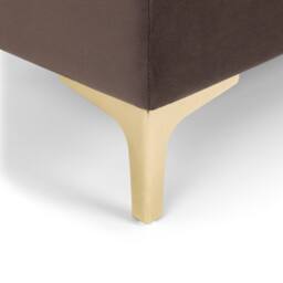 Cheshire Luxeva Blanket Box & Storage Bench in Truffle with Gold Detail in Taupe - thumbnail 7