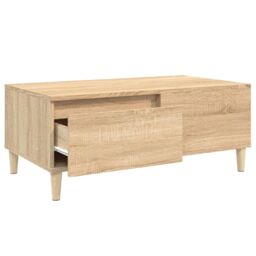 Berkfield Home Coffee Table Sonoma Oak 90x50x36.5 cm Engineered Wood in Brown - thumbnail 6