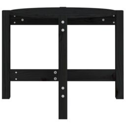Berkfield Home Coffee Table Black Ã˜ 62.5x45 cm Solid Wood Pine - thumbnail 5