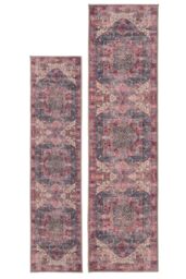 Kukoon Pink Distressed Soft Washable & Liquid Repellent Living Room Area Rug in Dark Indigo - Size: 160 cm x 230 cm - thumbnail 7